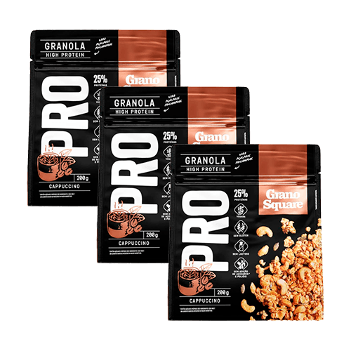 Kit 3X: Granola Pro Cappuccino Sem Glúten GranoSquare 200g