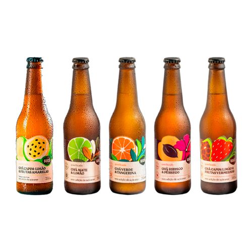 Kit 5 Chás Brazô 350ml: Sabores variados