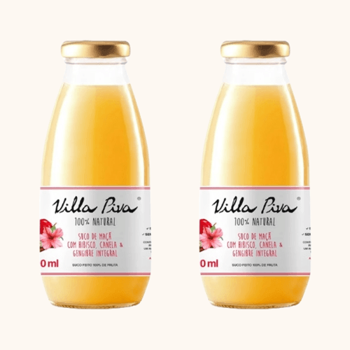 Kit 2X: Suco de Maçã com Hibisco, Canela e Gengibre Sem Açúcar Villa Piva 300ml Kit 2X: Suco de Maçã com Hibisco, Canela e Gengibre Sem Açúcar Villa Piva 300ml