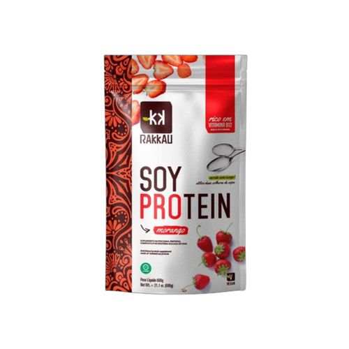 Kit 2X: Soy Protein Morango Vegana Rakkau 600g Morango