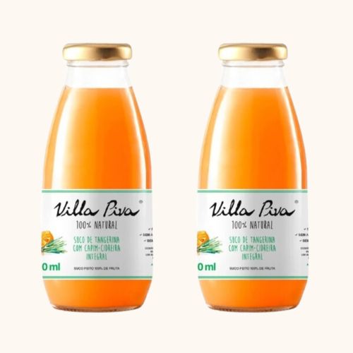 Kit 2X: Suco de Tangerina com Capim Cidreira Sem Açúcar Villa Piva 300ml