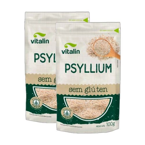 Kit 2X: Psyllium Sem Glúten Vitalin 100g