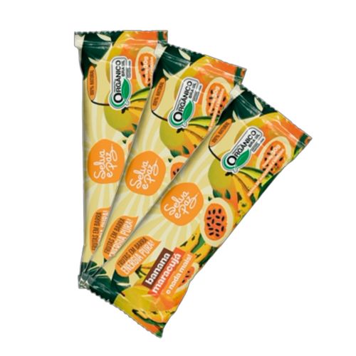 Kit 3X: Barra de Frutas Banana e Maracujá Orgânica Selva e Paz 30g