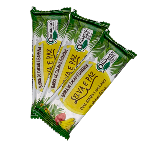 Kit 3X: Barra de Frutas Cacau e Banana Orgânica Selva e Paz 30g