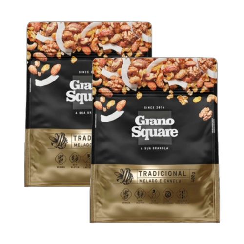 Kit 2X: Granola Premium Tradicional Sem Glúten GranoSquare 400g Kit 2X: Granola Premium Tradicional Sem Glúten GranoSquare 400g