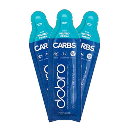 Kit 3X: Carbs Gel Neutro Fresh com Cafeína Dobro 30g