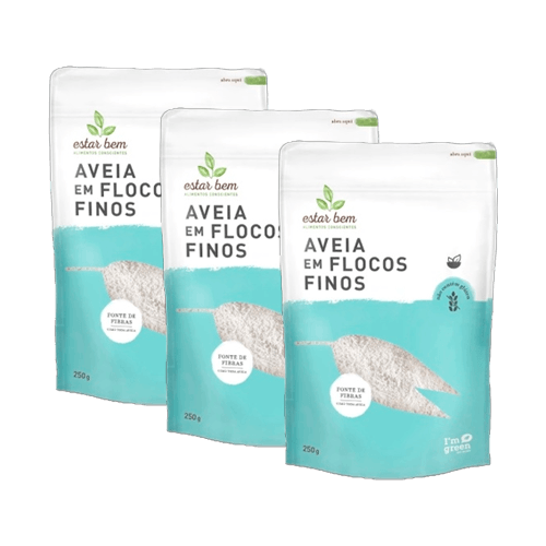 Kit 3X: Aveia em Flocos Finos Sem Glúten Estar Bem 250g
