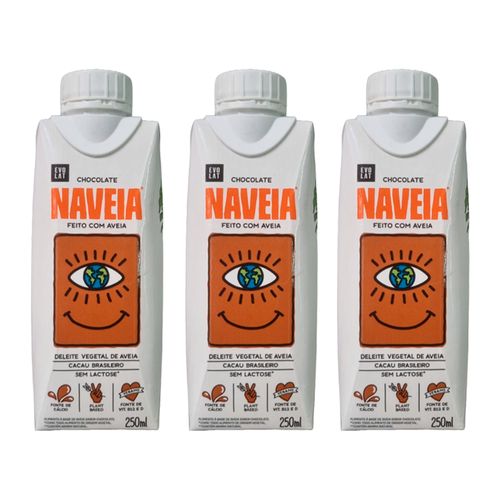 Kit 3X: Bebida Vegetal de Aveia Chocolate Naveia 250ml Kit 3X: Bebida Vegetal de Aveia Chocolate Naveia 250ml
