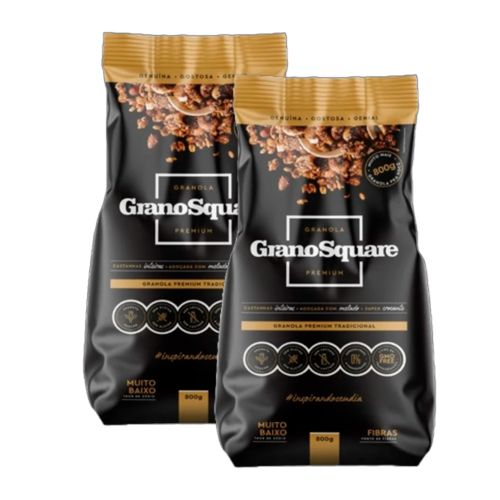 Kit 2X: Granola Premium Tradicional Sem Glúten GranoSquare 800g Kit 2X: Granola Premium Tradicional Sem Glúten GranoSquare 800g