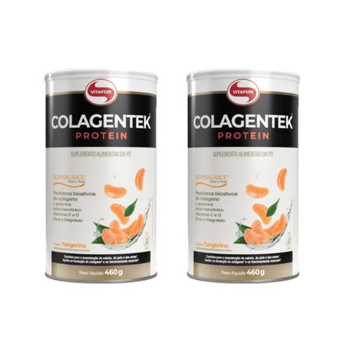 Kit 2X: Colagentek Protein Colágeno Hidrolisado Tangerina Vitafor 460g