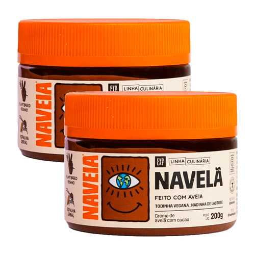 Kit 2X: Creme de Avelã com Cacau Navelã Naveia 200g