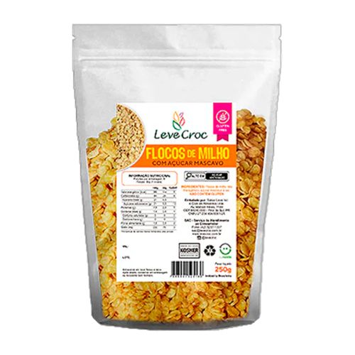 Flocos de Milho com Açúcar Mascavo Sem Glúten Leve Croc 250g