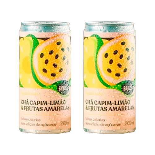 Kit 2X: Chá de Capim Limão com Frutas Amarelas Gaseificado Brazô 269ml Kit 2X: Chá de Capim Limão com Frutas Amarelas Gaseificado Brazô 269ml