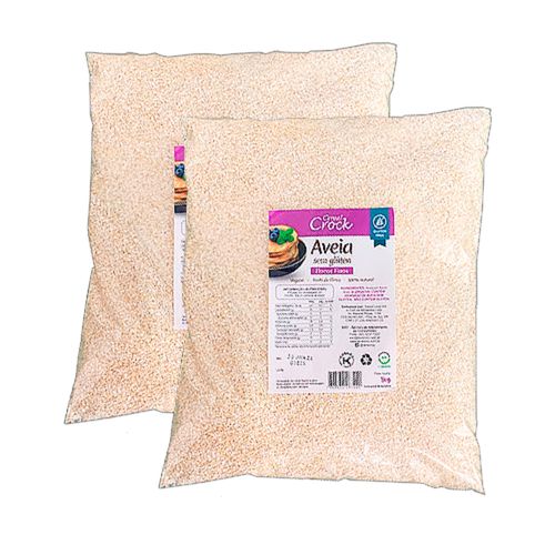 Kit 2X: Aveia em Flocos Finos Sem Glúten Leve Croc 1kg Kit 2X: Aveia em Flocos Finos Sem Glúten Leve Croc 1kg