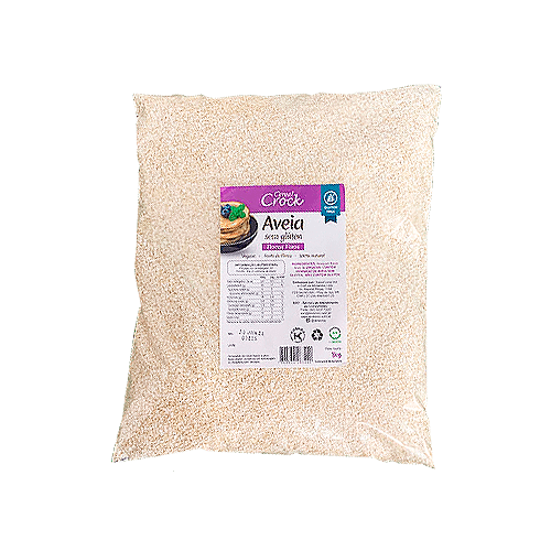 Aveia em Flocos Finos Sem Glúten Leve Croc 1kg