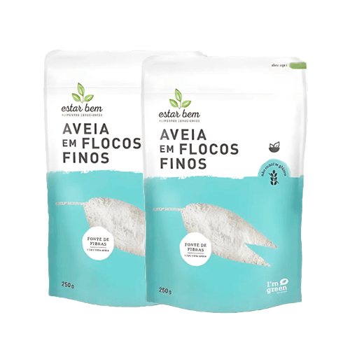 Kit 2X: Aveia em Flocos Finos Sem Glúten Estar Bem 250g