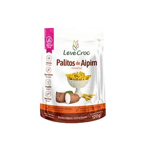 Biscoito Palito Aipim Sem Glúten Leve Croc 120g Biscoito Palito Aipim Sem Glúten Leve Croc 120g