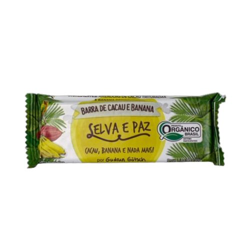 Barra de Frutas Cacau e Banana Orgânica Selva e Paz 30g