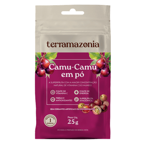 Camu Camu em Pó Sem Glúten Sachê Terramazonia 25g