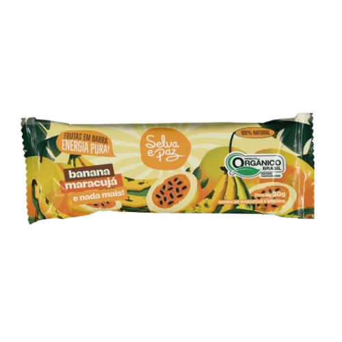 Barra de Frutas Banana e Maracujá Orgânica Selva e Paz 30g
