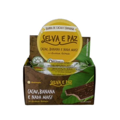 Barra de Frutas Cacau e Banana Orgânica 30g Selva e Paz 12 Unidades Barra de Frutas Cacau e Banana Orgânica 30g Selva e Paz 12 Unidades