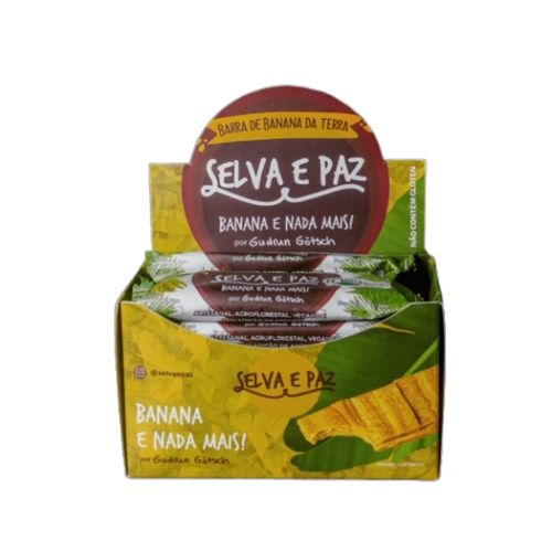Barra de Frutas Banana da Terra Orgânica 30g Selva e Paz 12 Unidades