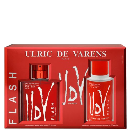 Kit Ulric de Varens UDV Flash Masculino - Eau de Toilette 100ml + Desodorante 200ml NULO