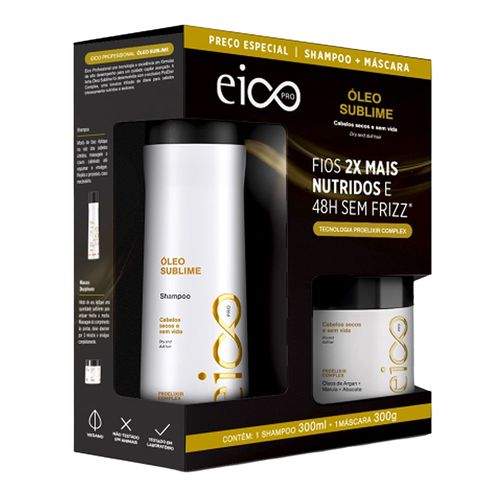 Kit Eico Pro Óleo Sublime - Shampoo 300ml + Máscara 300g NULO