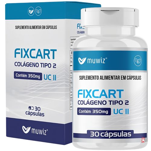 FIXCART COLAGENO TIPO 2 40MG + MAGNÉSIO + VIT D + VIT B12 30 CAPSULAS - MUWIZ