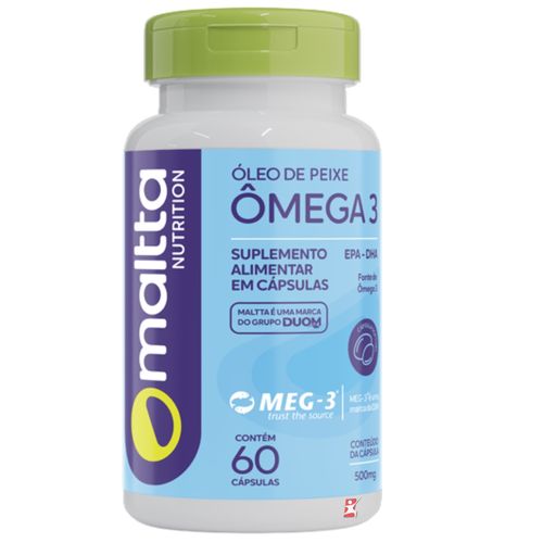 ÔMEGA 3 ULTRA PURIFICADO MEG-3® EPA-DHA 500MG 60 CÁPSULAS SOFTGEL - MALTTA NUTRITION