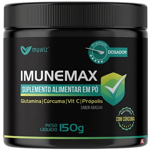 IMUNEMAX - CURCUMA + GLUTAMINA + PROPOLIS + VIT C 150G SABOR ABACAXI - MUWIZ