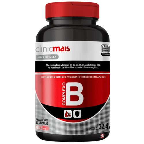 COMPLEXO B CONCENTRADO 7 VITAMINAS 60 CAPSULAS - CLINICMAIS COMPLEXO B CONCENTRADO 7 VITAMINAS 60 CAPSULAS - CLINICMAIS