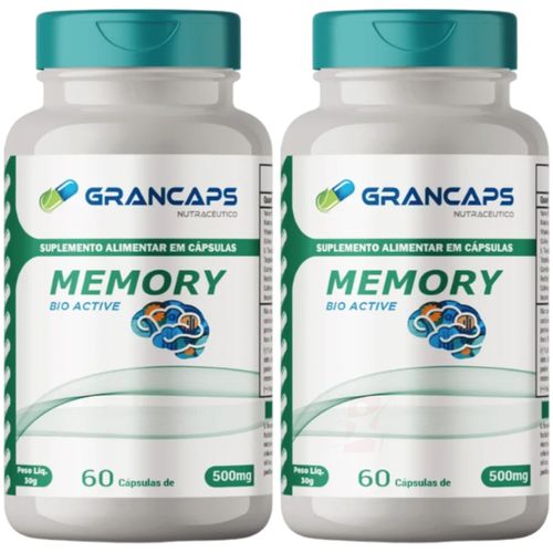 KIT COM 2 MEMORY BIO ACTIVE AUXÍLIO DA MEMÓRIA VITAMINAS 60 CAPS CADA TOTAL 120 CAPS - GRANCAPS KIT COM 2 MEMORY BIO ACTIVE AUXÍLIO DA MEMÓRIA VITAMINAS 60 CAPS CADA TOTAL 120 CAPS - GRANCAPS