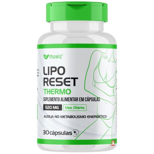 LIPO RESET THERMO ÁCIDO CLOROGÊNICO + CAFEÍNA + CURCUMINA + VITAMINA B5  60 CAPSULAS - MUWIZ
