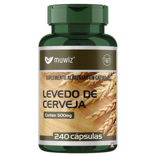 LEVEDO CERVEJA SACCHAROMYCES CEREVISAE CEVADA 240 CAPSULAS - MUWIZ