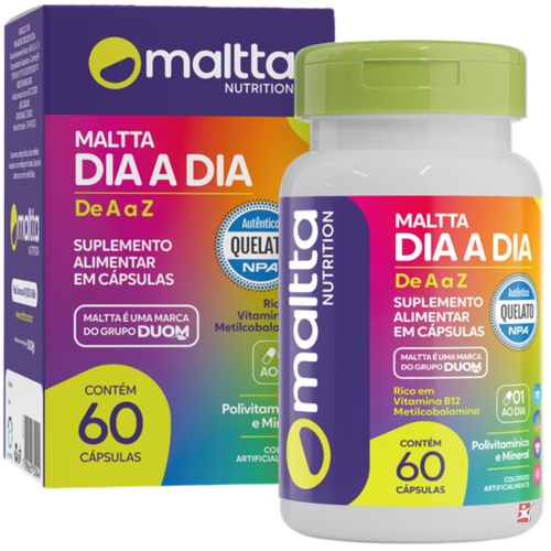 MALTTA DIA A DIA DE A-Z VITAMINAS E MINERAIS 60 CÁPSULAS - MALTTA NUTRITION MALTTA DIA A DIA DE A-Z VITAMINAS E MINERAIS 60 CÁPSULAS - MALTTA NUTRITION