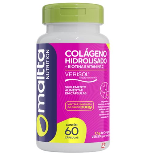 COLAGENO HIDROLISADO VERISOL + BIOTINA + VITAMINA C 60 CÁPSULAS - MALTTA NUTRITION COLAGENO HIDROLISADO VERISOL + BIOTINA + VITAMINA C 60 CÁPSULAS - MALTTA NUTRITION