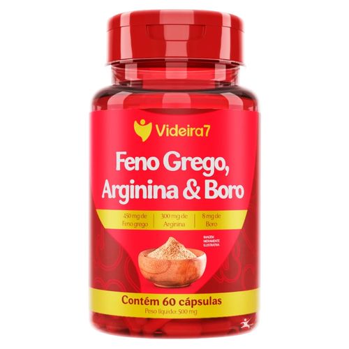 FENO GREGO + BORO + ARGININA - SAUDE DO HOMEM 60 CAPSULAS - VIDEIRA 7 FENO GREGO + BORO + ARGININA - SAUDE DO HOMEM 60 CAPSULAS - VIDEIRA 7