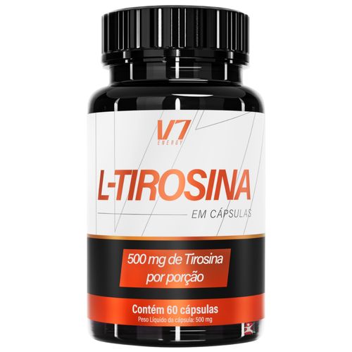 L-TIROSINA 500MG POR PORÇÃO FOCO NO DESEMPENHO 60 CAPSULAS - V7 ENERGY