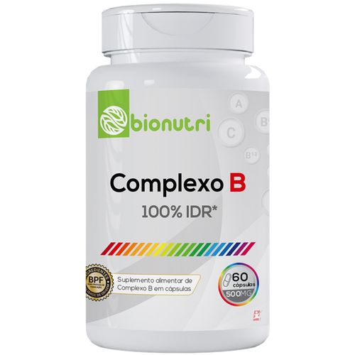 COMPLEXO B 8 VITAMINAS 1 CÁPSULA AO DIA 60 CÁPSULAS - BIONUTRI COMPLEXO B 8 VITAMINAS 1 CÁPSULA AO DIA 60 CÁPSULAS - BIONUTRI