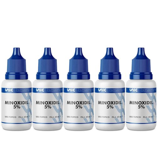 Kit 5 frascos de Minoxidil 60ml