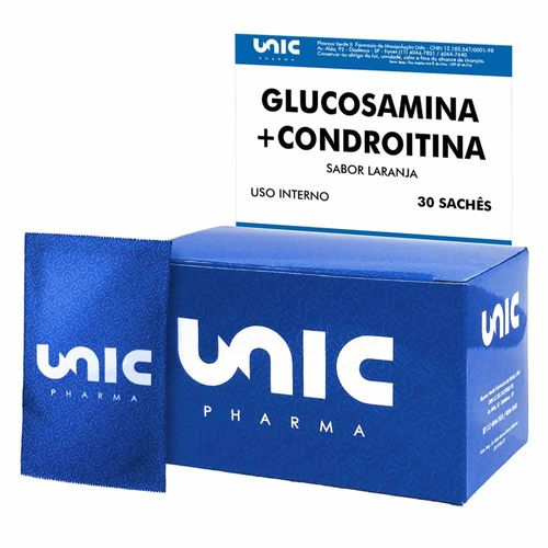 Glucosamina e Condroitina - 30 Sachês Sabor Laranja