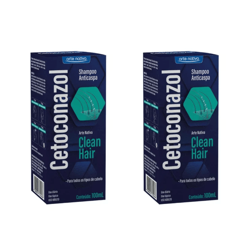 Kit 2 Shampoo Cetoconazol Anticaspa Clean Hair 100ml Arte - Nativa Kit 2 Shampoo Cetoconazol Anticaspa Clean Hair 100ml Arte - Nativa