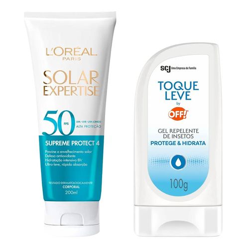 Kit-Protetor-Solar-L-Oreal-Paris-Solar-Expertise-FPS50-200ml--Repelente-Off-100g-Gel Kit-Protetor-Solar-L-Oreal-Paris-Solar-Expertise-FPS50-200ml--Repelente-Off-100g-Gel