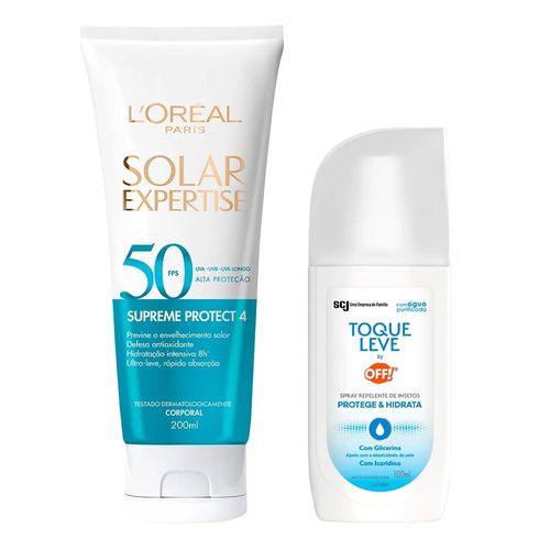 Kit-Protetor-Solar-L-Oreal-Paris-Solar-Expertise-FPS50-200ml--Repelente-Off-100ml-Spray Kit-Protetor-Solar-L-Oreal-Paris-Solar-Expertise-FPS50-200ml--Repelente-Off-100ml-Spray