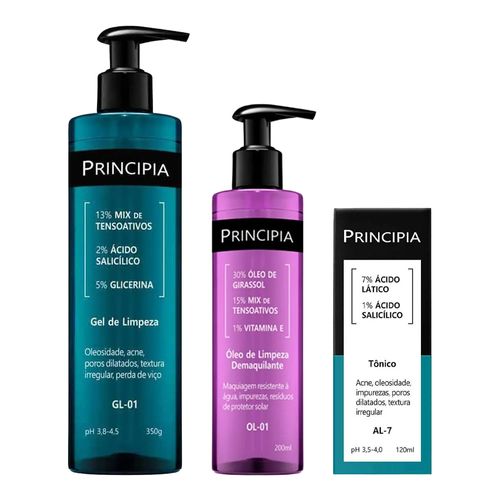 Kit-Principia-Gel-De-Limpeza-Gl-01-350g--oleo-de-Limpeza-OL-01-200ml--Tonico-AL-7-120ml