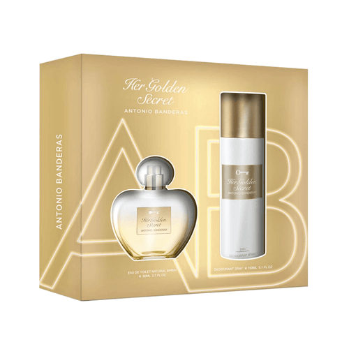 ANTONIO BANDERAS HER GOLDEN SECRET COFFRET (EDT 80ML + DEO 150ML)