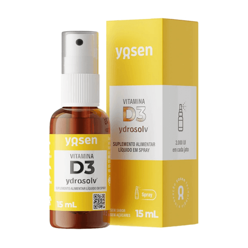 Vitamina D3 Ydrosolv em SPRAY - 15ml Yosen Vitamina D3 Ydrosolv em SPRAY - 15ml Yosen