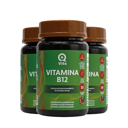 Kit Vitamina B12 QMaisVits 90 Cápsulas Softgel