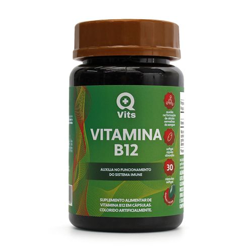 Vitamina B12 QMaisVits 30 Cápsulas Softgel